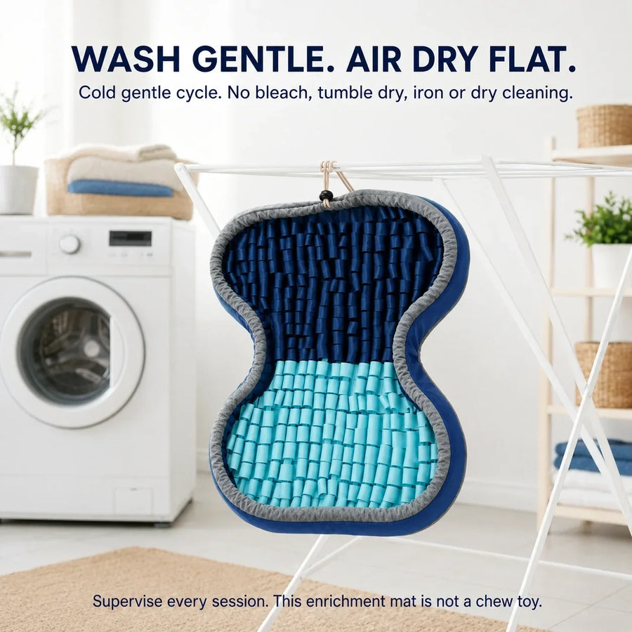 PuzzlePup Snuffle Mat wash and air-dry care guide