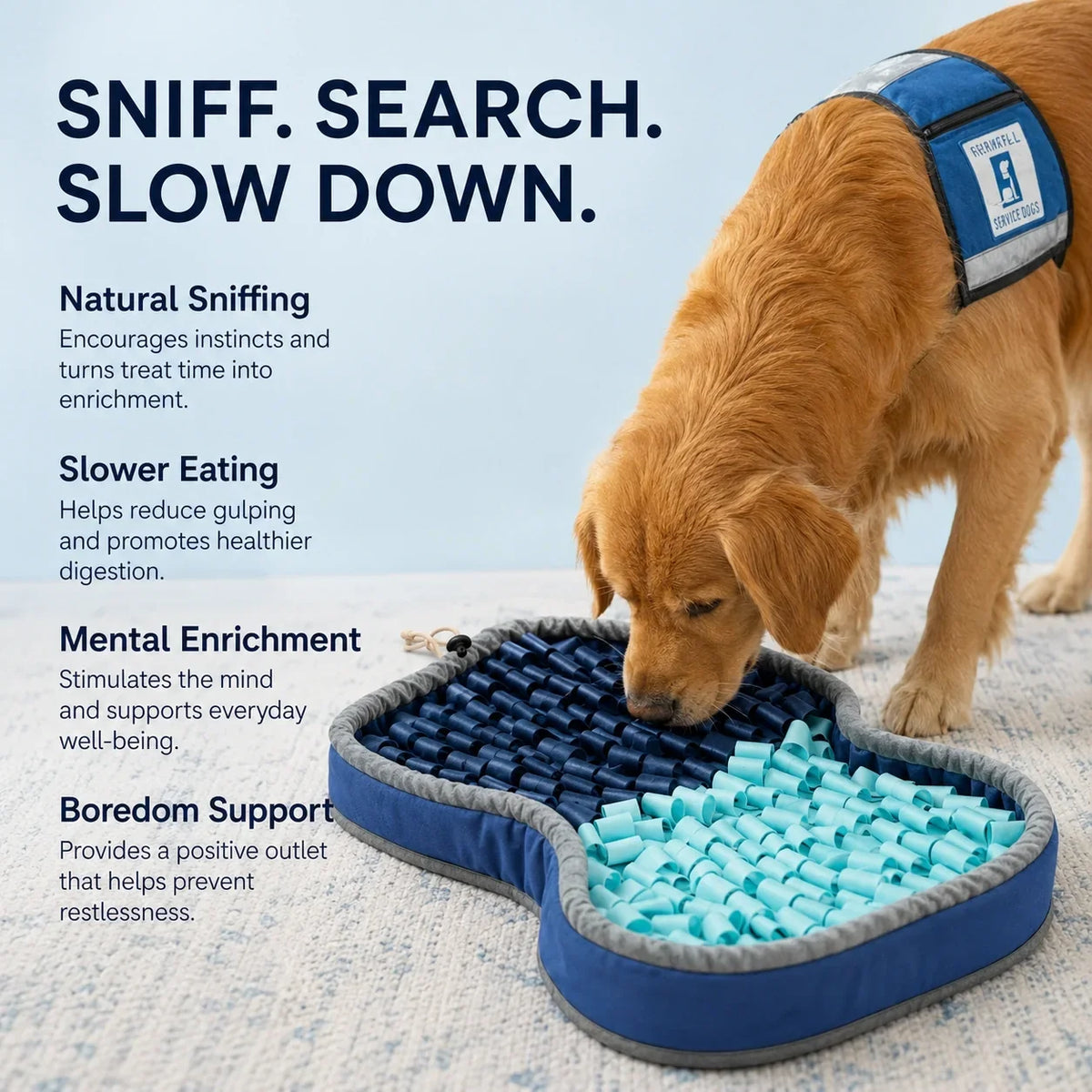 PuzzlePup Snuffle Mat visual for indoor sniff-and-search enrichment